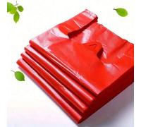 Shein 200 piezas / 150 piezas / 100 piezas / 50 piezas Bolsas de compras de supermercado rojas gruesas, bolsas de chaleco, bolsas para llevar, bolsas, bolsa