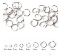 Shein 200 Piezas Anillos Abiertos De Salto De Acero Inoxidable Dorado / Plateado Anillos Divididos Para Hacer Joyas Diy