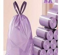 Shein 200 piezas Bolsas de basura con cordón - Bolsas de basura de polietileno gruesas y portátiles para cocina, baño, dormitorio y sala de estar, organizac