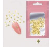 Shein 200 piezas de dijes dorados para decoración de uñas, remaches de metal con forma de estrella de seis puntas, serie Bling Starlight, diseños dorados, a
