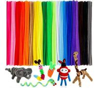 Shein 200 piezas Palitos de limpieza de cerdas suaves multicolor, varillas de cerdas flexibles, palitos de limpieza de cerdas grises para manualidades, vari