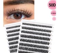 Shein 200 racimos de pestañas con rizo C/D, pestañas postizas de longitud individual con rizo completo, apariencia natural, racimos de pestañas, pestañas in