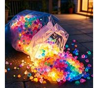 Shein 2000-10000Pcs Piedras Luminosas para Exteriores, Decoración de Baño de Verano, Ideal para Decoración DIY de Exteriores, Acuarios, Patios, Bonsáis, Sen