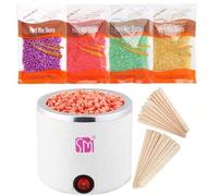 Shein 200ml Calentador de cera, apto para manos, pies y tratamientos corporales de spa, incluye olla de cera, bolitas de cera y palitos de madera