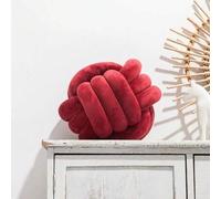 Shein 2025 Almohada de bola anudada simple, hecha a mano, cojín suave para sofá, almohada de nudo esférico decorativo, cojín para la espalda para dormir en