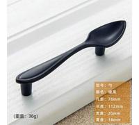 Shein 2025 Mango creativo, moderno, simple, cuchillo y tenedor, cuchara, vajilla, puerta de armario, plata brillante, negro mate, bronce, tirador de mueble