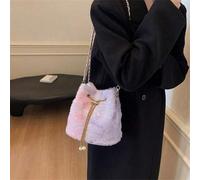 Shein 2025 nuevo lindo bolso de peluche de dibujos animados bolso de hombro para mujer, moderno, bolso brillante de moda, ocasiones adecuadas: trabajo diari