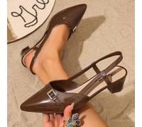 Shein 2025 Zapatos de mujer de estilo Mary Jane de metal con espejo dorado claro, adecuados para ir al trabajo, citas, fiestas y vacaciones en primavera. Nu