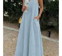 Shein 2026 Nuevo vestido largo elegante de estilo francés para primavera/verano, para uso diario/citas/viajes, con vibra de vacaciones en la playa, corte ha