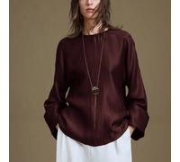 Shein 2026 Primavera/Verano Nueva Blusa de Manga Acampanada de unicolor para Mujer, Adecuada para Atuendo de Playa del Día de San Juan, Atuendo de Vacacione