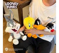 Shein 20cm Muñeco de peluche clásico de dibujos animados, muñeco lindo de Daffy Duck y gato grande, regalo de Acción de Gracias y Navidad para niños