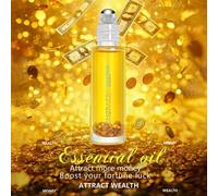Shein 20ml Aceite esencial de dinero, perfume de aceites esenciales de aroma duradero en roll-on para atraer riqueza, alivio del estrés, aromaterapia y cuid