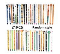 Shein 21 piezas Juego de bolígrafos borrables, estilos aleatorios, regalo de vacaciones y cumpleaños, artículo esencial de colección, borrables cuando se eq