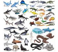 Shein 22 piezas Figuras de animales marinos - 22 piezas Criaturas marinas prehistóricas - 7 piezas Peces de aguas profundas, juguetes realistas de mini cria