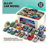 Shein 22 PIEZAS+ Serie de cajas coleccionables de coches de aleación para niños y niñas, coches de aleación mini boomerang, coches de rally, set de coches e