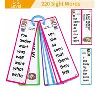 Shein 220 tarjetas de vocabulario con las 220 palabras talla grande comunes, materiales de lectura para principiantes, materiales de ESL, materiales de estu