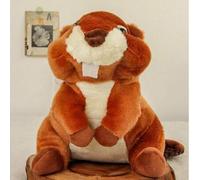Shein 22CM Lindo peluche de castor, juguete de peluche de animal de simulación, muñeco de peluche, juguete de peluche, muñeca de trapo para acompañar el sue