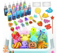 Shein 23/30/32 piezas Juego de agua mágica DIY, juguetes de agua hechos a mano, cultiva la habilidad práctica y la alfabetización científica de los niños, j