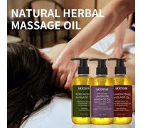 Shein 236ml Aceite de masaje corporal con esencia de lavanda y frankincense, para músculos doloridos, con aroma relajante y activador, aceite esencial 8 FL.