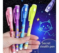 Shein [24/12/6/1 Piezas] Bolígrafo fluorescente invisible, bolígrafo de tinta invisible multiusos de luz UV, bolígrafo de seguridad mágico para escribir, út