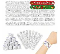 Shein 24/12/6 piezas - Juego de páginas para colorear DIY en blanco, recuerdos de fiesta - Con una variedad de pulseras para colorear con temas de unicornio