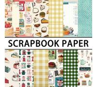 Shein 24/36 PIEZAS Bloc de papel para scrapbooking de revista retro, de 5.9*5.9 pulgadas con un solo lado, papel grueso con diseños vintage de cocina, lunar