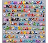 Shein 24/48/96/144 piezas/lote Mini figura de Pokémon Pikachu en PVC, juguetes de modelo, figuras mini de 2-3 cm, ornamentos para micro paisaje, decoración