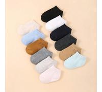 Shein 24 pares de calcetines de bebé de unicolor | 12 pares de calcetines de niño | Calcetines bajos de color nude para niños pequeños | Calcetines náuticos