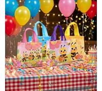 Shein 24 piezas/12 piezas/4 piezas Bolsas de regalo con tema de abeja, hechas de material no polipropileno con asas resistentes no de papel, suministros lin