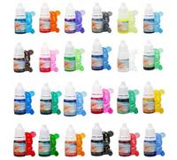 Shein 24 PIEZAS/SET 5ml 24 colores Colorantes lÃquidos transparentes para resina epoxi: Altamente concentrados, bajo olor, fácil de colorear y para teñir