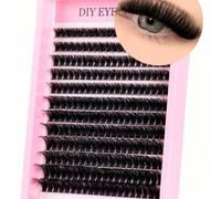 Shein 240 piezas de pestañas postizas de rizos D, densidad de 30D/40D/50D/80D, longitud de 9-18mm, grosor de 0.07mm, pestañas en racimo de mink falso, pesta