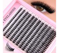 Shein 240 racimos de pestañas individuales de racimo DIY, extensión de pestañas cruzadas, suaves y difuminadas para uso diario, banda delgada, pestañas post