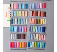 Shein 2400 Hojas/12 Estilos Notas Adhesivas Semitransparentes de PET, Pegatinas Transparentes Retro Europeas, Pestañas de Indicación de Color Simples para S