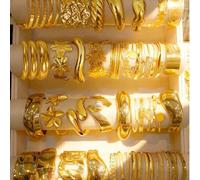 Shein 25/15/13/12/7/5 piezas Conjunto de pulseras apilables gruesas, vintage y de múltiples piezas - Floral, geométrico, lágrima, con cuentas, onda, corazón