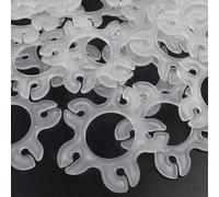 Shein 25/50 piezas Clips de plástico reutilizables de 4.8cm con hebilla de lazo multifuncional para decoración de bodas, cumpleaños, graduación, fiestas, ar