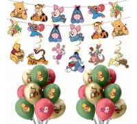 Shein 25 PIEZAS Conjunto de globos de la serie Winnie the Pooh con licencia oficial de Disney, globos con personajes de dibujos animados, soportes para glob