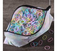 Shein 2500 piezas/200 piezas Bandas elásticas mini de 0,4 pulgadas/1 cm de color macaron desechables, de estilo casual minimalista y elegante, adecuadas par