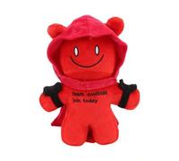 Shein 25cm/9.84in Muñeco de peluche del Robot Chance Forsaken Gubby, juguete periférico del juego Forsaken C00kidd, muñeco de diablo rojo de dibujos animado