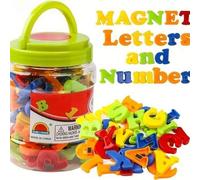 Shein 26 piezas de letras de alfabeto magnéticas, juguete educativo para deletrear, leer y matemáticas tempranas, imanes de nevera para preescolar, jardín d