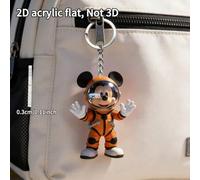 Shein 2D Plano Mickey 2D Plano Llavero, regalo de vacaciones Decoración, llavero de coche, accesorios para mochilas y carteras, adecuado para vehículos, bol