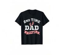 Shein 2nd Snd Time Dad It'S A Girl Gender Reveal Dad Of 2 Kids T-ShirtVintage High Quality Cotton Retro Street Fun Summer Fashion T-Shirt Printed T-Shirts_