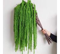 Shein 3/1 pieza Flores colgantes artificiales de glicinia, planta colgante de lágrimas de amante, flores colgantes de seda artificial de amaranto, flores de