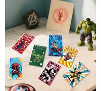 Shein 3/4/5/6/8/10 piezas Suministros de oficina de Marvel Disney Marvel Spider-Man Kawaii Libreta de bolsillo, libreta de mano, bloc de notas de papel de d