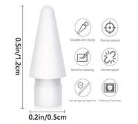 Shein 3/4/6 piezas de puntas de repuesto, compatibles con Apple Pencil Pro/2da generación/1ra generación/USB-C, puntas tipo aguja con estuche, control preci
