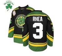 Shein 3 Camisetas de hockey Ross The BOSS Rhea con tachuelas de trébol cosidas y parche EMHL en negro