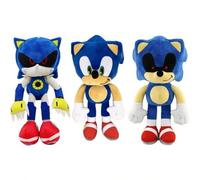 Shein 3 estilos de la serie clásica, figuras de peluche de alta calidad de 30 cm de anime, Kawaii, el erizo, Tails, muñeco de peluche suave y lindo de dibuj