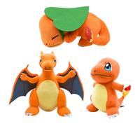 Shein 3 estilos de muñecos de peluche Pokémon, juguete monstruo de bolsillo Charizard Charmander, figura de animé, juguetes de peluche animal, apropiado par