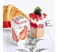 Shein 3 Oz. Mini Tazas de Postre, Paquete de 50/20/10 Tazas Claras de Parfait (Tazas para Shooter de Postre) para Recepciones de Bodas, Yogurt, Panna Cotta,