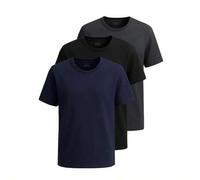 Shein 3 paquete Men's camiseta Black Grey Navy Blue