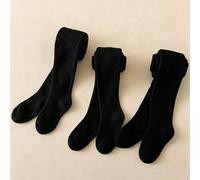 Shein 3 pares de mallas de unicolor para niñas, leggings ajustados adecuados para primavera, otoño y estaciones de transición, perfectos para atuendos de es